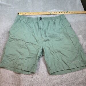 Pacific Coast Highway Cotton Shorts Men XL Elastic Waist Casual Twill Sage Green